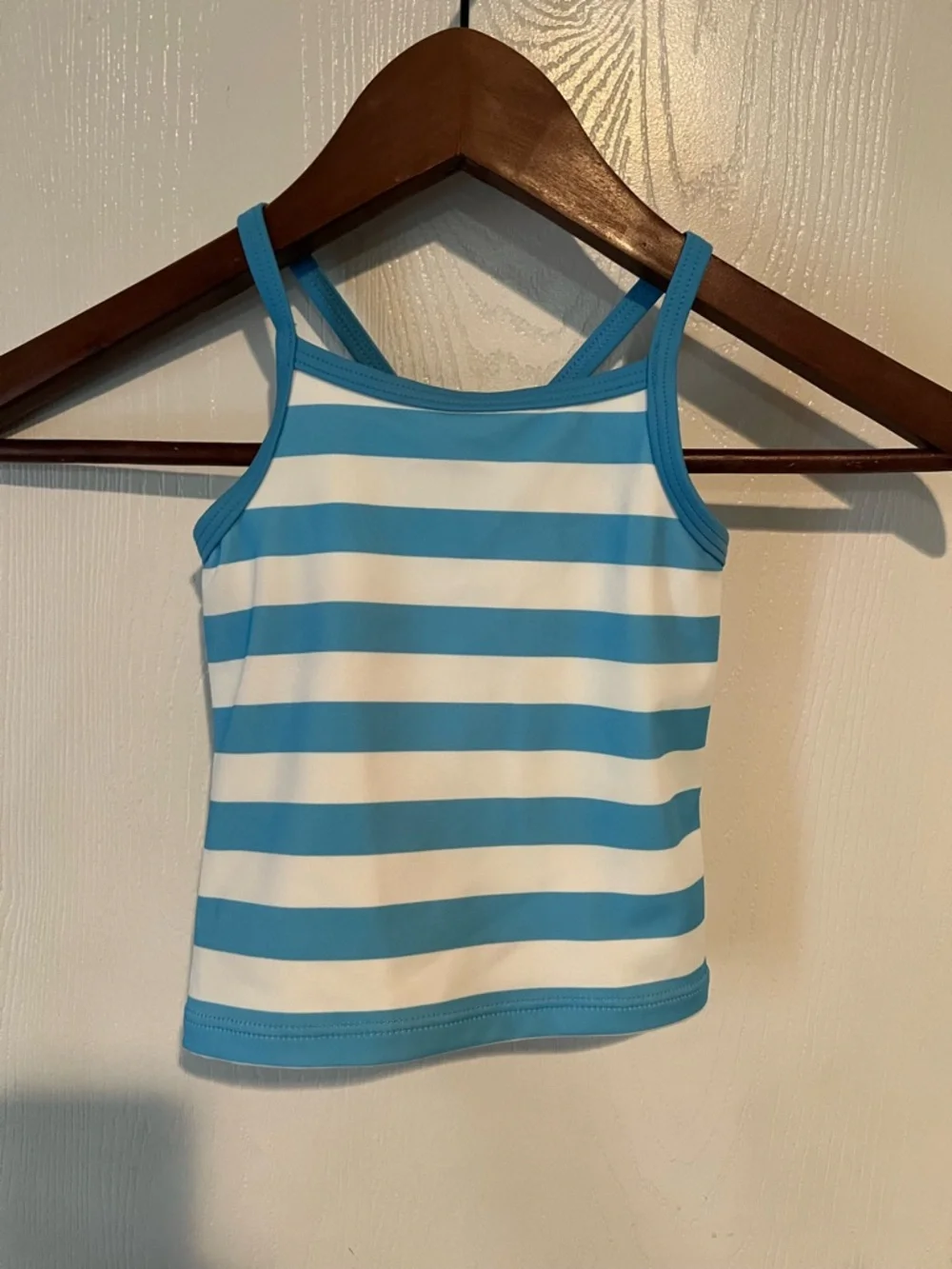 HANNA ANDERSSON Sunblock TANKINI Swim Top 90 Girl's 3T Blue White Stripes